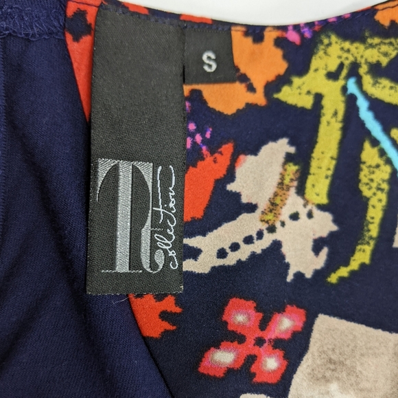 Tt COLLECTION Printed Mixed Media Tunic Sz S - Picture 13 of 13